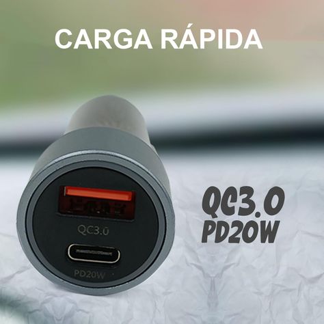 Cargador De Teléfono Celular Auto Carga Rápida Tipo C Y Usb-2