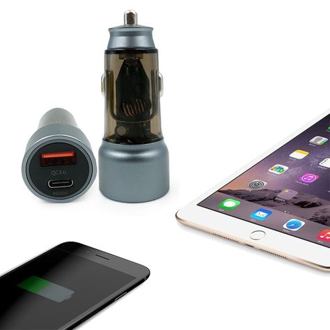 Cargador De Teléfono Celular Auto Carga Rápida Tipo C Y Usb-5