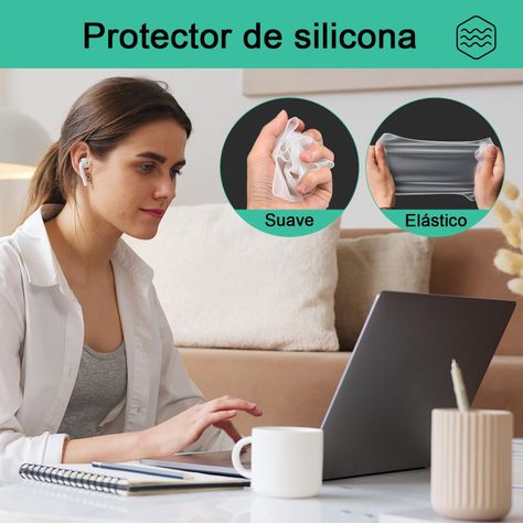 Protector Teclado Notebook Membrana Silicona Transparente 14"-3