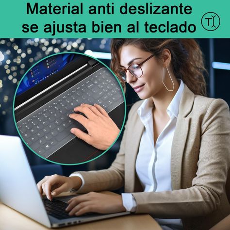 Protector Teclado Notebook Membrana Silicona Transparente 14"-4