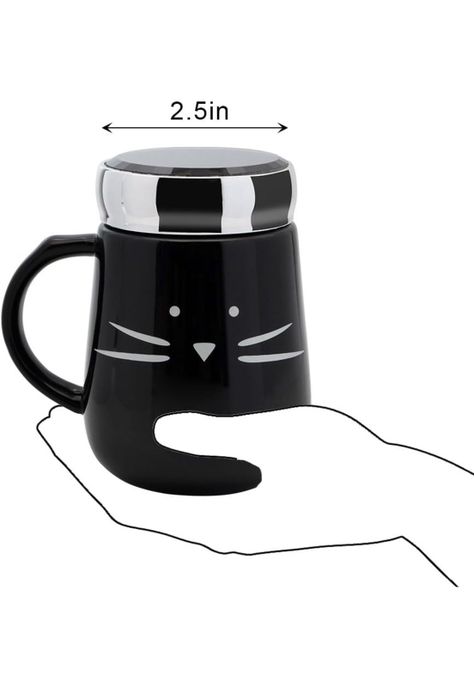 2 Mug Taza Cerami Gato Kool Kat Koo Gatitos Blanco Y Negro-1