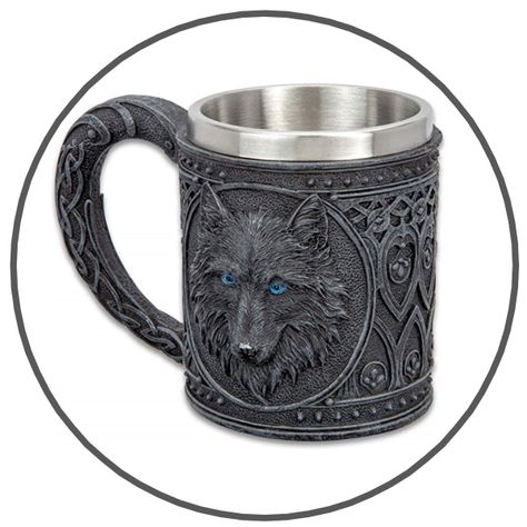 Tazón taza Lobo black negro night  Stark Lobo estoykuku-1