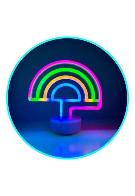 Lámpara Neón Led Arcoiris Pila Decoración-0