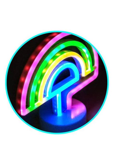 Lámpara Neón Led Arcoiris Pila Decoración-1