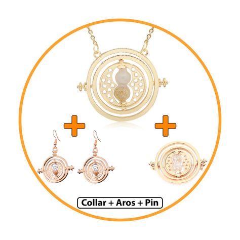 Set collar giratiempo Hermione Harry Potter-0