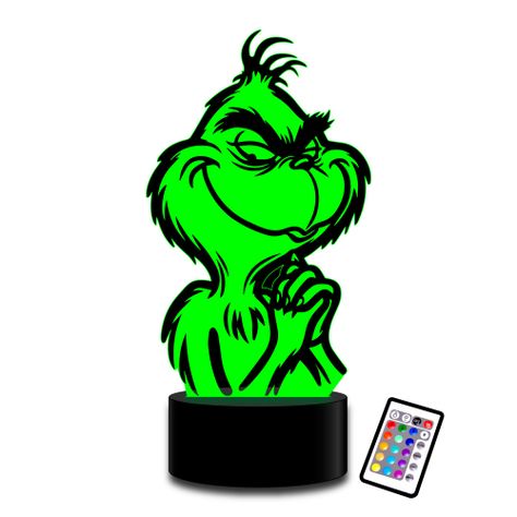 Lámpara led 3D El Grinch odia la navidad-0