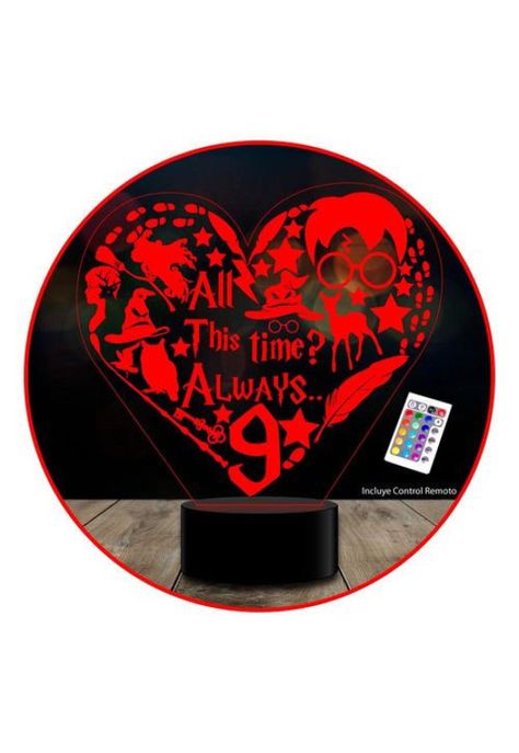 Ilusión 3d Hp Corazón Kawaii Harry C/remoto-0