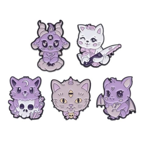 set pines broches broches animalitos cute del mal kawaii-0
