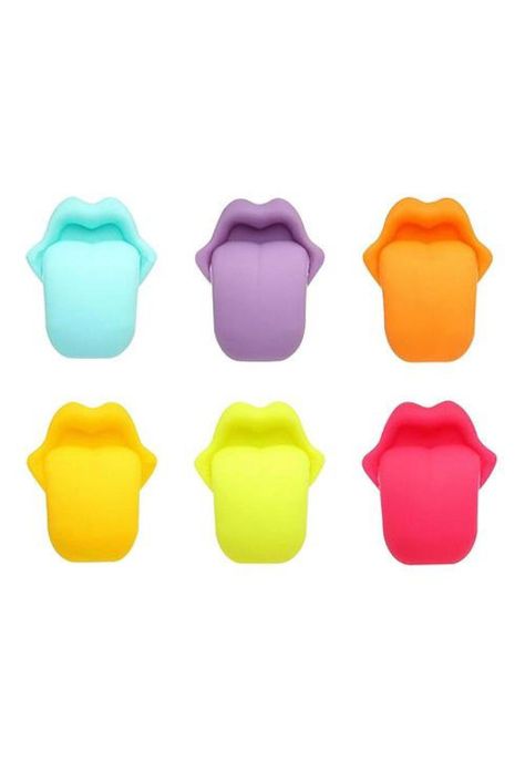 Marcadores De Vasos O Copas Boca Lengua 6 Pcs-1