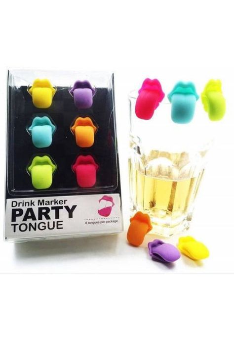 Marcadores De Vasos O Copas Boca Lengua 6 Pcs-2