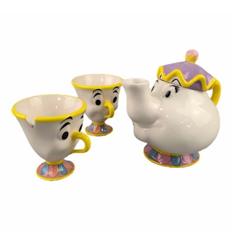 Set Tetera y 2 tazas Sra Potts Y Chip  Bella y Bestia-0