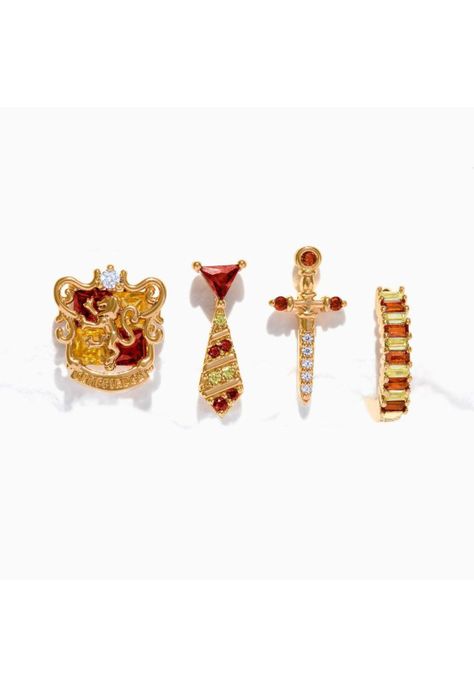 Set Aros pendientes Casa Gryffindor-0