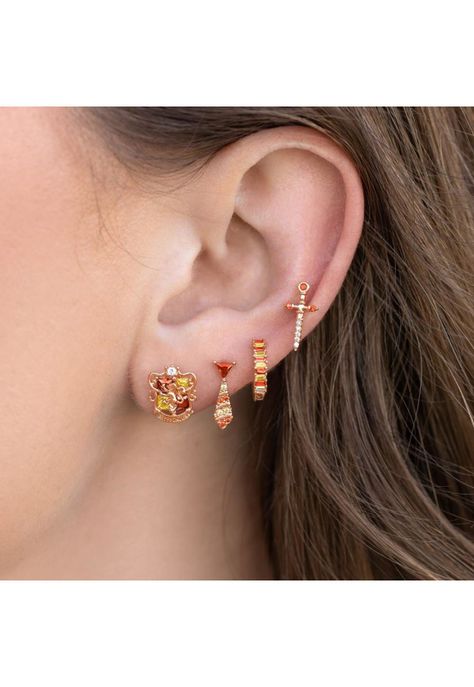 Set Aros pendientes Casa Gryffindor-1