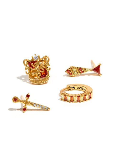Set Aros pendientes Casa Gryffindor-3