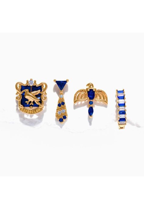 Set Aros pendientes Casa Ravenclaw-0