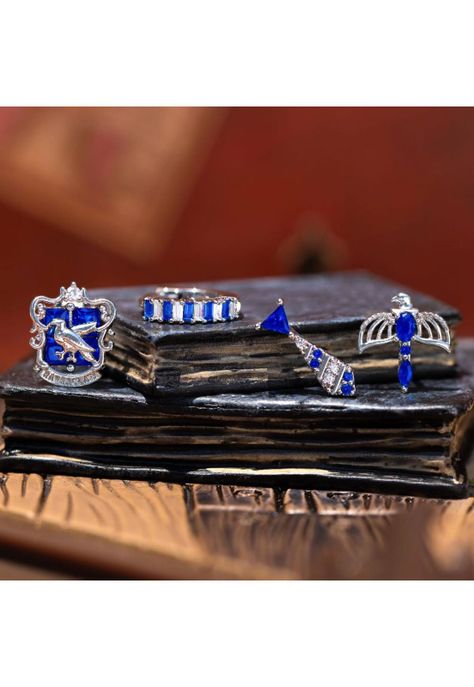 Set Aros pendientes Casa Ravenclaw-3