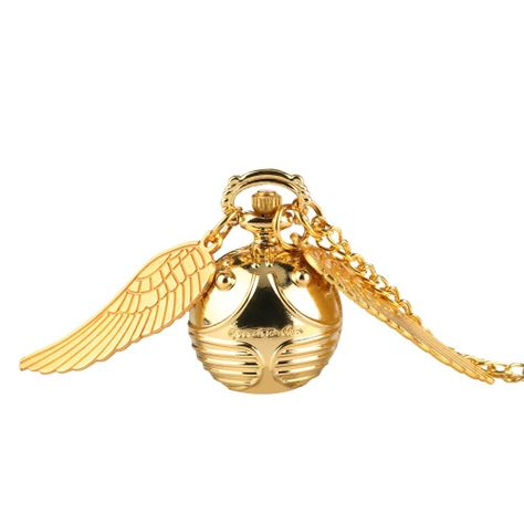 Reloj De Bolsillo Harry Potter Snitch Dorada golden-2