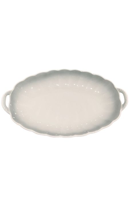 Pack 4 Plato Sopero Decorativo Diseño Flor Ovalado Asas-0