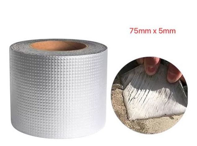 Cinta Selladora Tapa Goteras Butilo Impermeable 7,5cm X 5m C-1