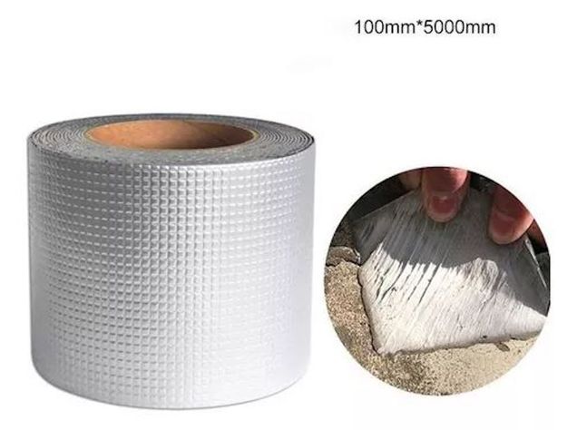Cinta Selladora Tapa Goteras Butilo Impermeable 10cm X 5m C-1