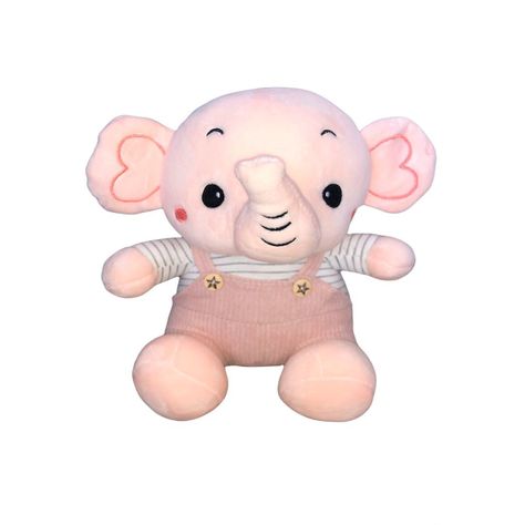 Peluche De Elefante Suave Y Divertido Rosa-0