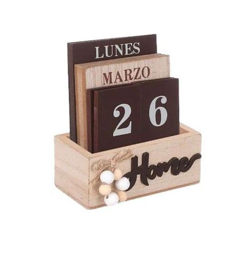 Adorno Calendario Decorativo Hogar Oficina Fecha Dinamico-0