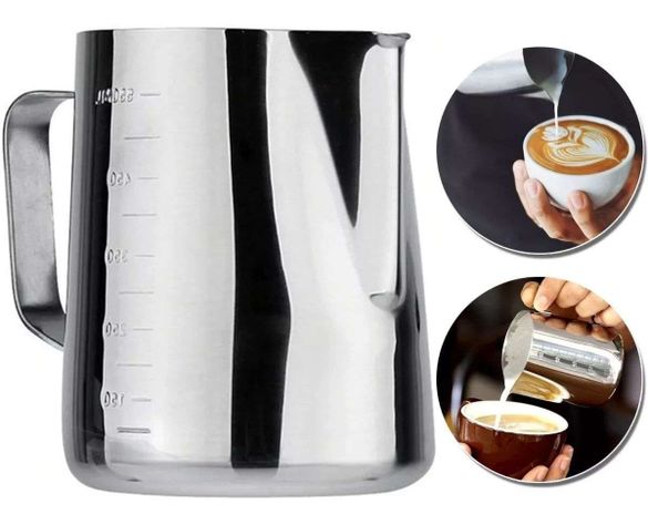 Jarra Espumadora 600ml Leche Medidor Barista Texturizador-1