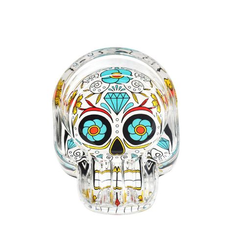 Cenicero De Calavera Catrina De Vidrio Modelo Surtido-2