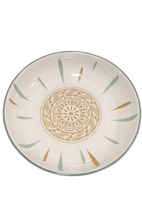 Pack 4 Plato Sopero Decorativo Diseño Flor Redondo Mandala-1