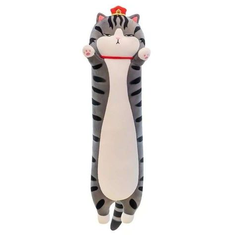 Peluche Almohada Alargado De Gato Chino Para Niños Y Adultos-0