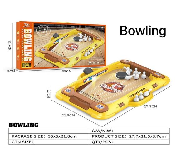 Juguete Mini Bowling Juego De Mesa De Bolos-1