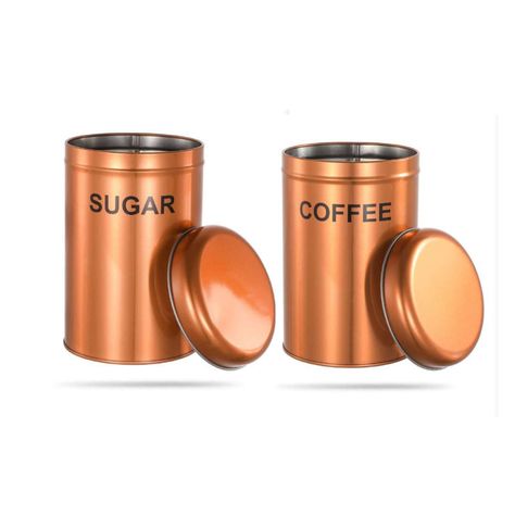 Pack 2 Envases Contenedores Frascos Cocina Azucar Y Café 2-0