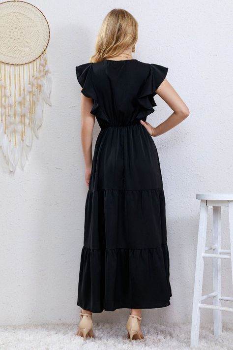 Vestido Largo Primavera Mujer Casual Eventos Maxi Vestido Cinturon 334-2