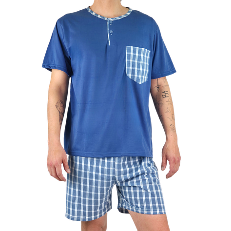 Pijama Hombre Verano Short Y Polera 524-1