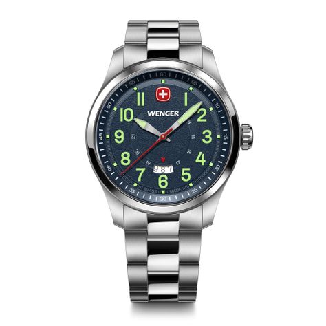 Reloj Terragraph dial azul 43 mm correa acero Wenger-0