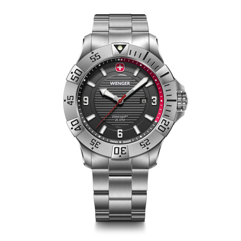 Reloj Seaforce correa acero inox, dial negro 43 mm Wenger-0
