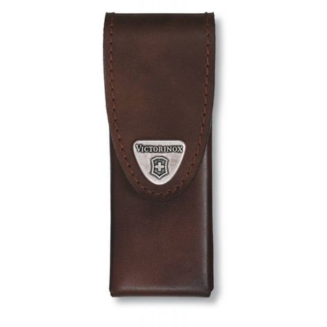 Estuche de cuero café SwissTool Plus para cinturón-0