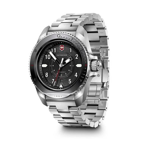 Reloj Journey 1884 dial negro correa acero inox-1
