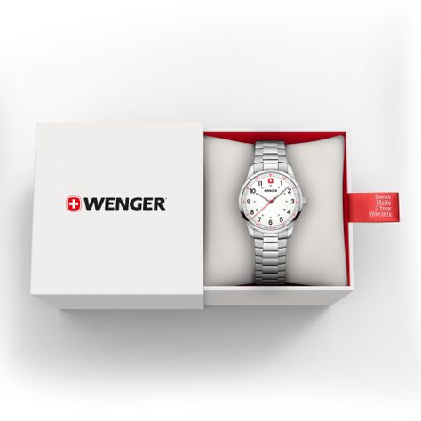 Reloj City Sport 34 mm correa acero Wenger-2