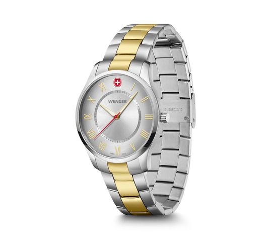 Reloj City Classic Correa acero dial plateado Wenger-3