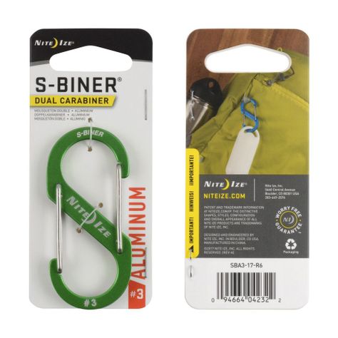 Mosquetón Dual S-BINER verde Nite ize-1