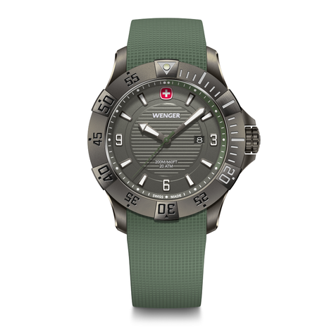 Reloj Seaforce correa silicona verde, dial 43 mm Wenger-0