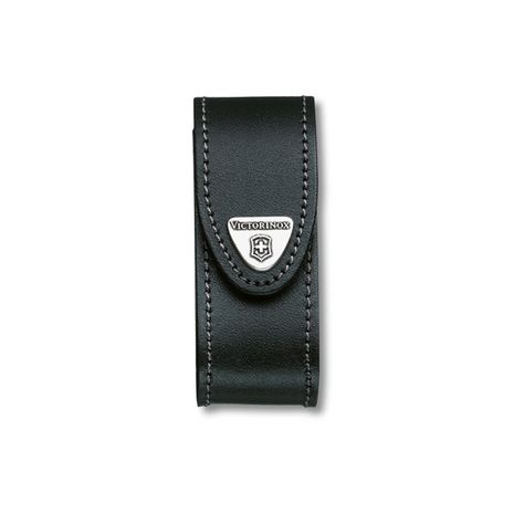 Estuche de cuero color negro para cinturón. Tamaño 10x4,1x3,7 cm-0