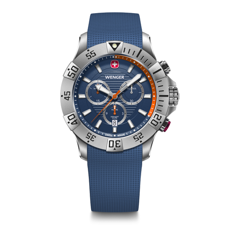 Reloj Seaforce Chrono correa silicona azul, dial azul 43 mm Wenger-0