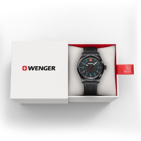 Reloj Terragraph 43 mm correa silicona negro Wenger-2