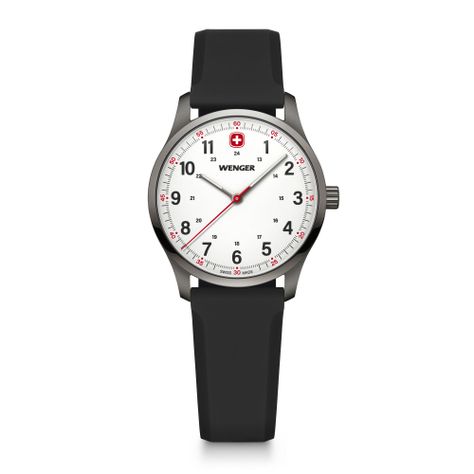 Reloj City Sport 34 mm correa silicona negro Wenger-0