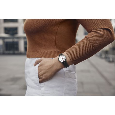 Reloj City Sport 34 mm correa silicona negro Wenger-3