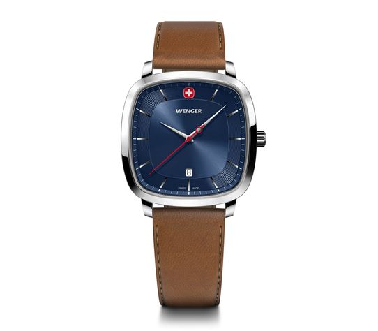 Reloj Vintage Classic cuero dial azul Wenger-0