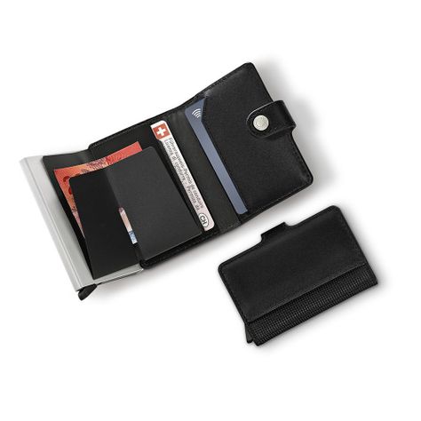 Billetera de cuero Altius Secrid color negro Victorinox.-1