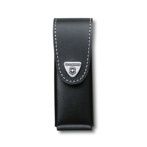 Estuche de cuero color negro para cinturón. Tamaño 12,2x4,6x4 cm-0